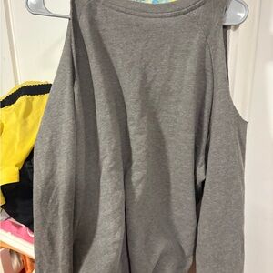 Gray Cold Shoulder Top Victoria secret pink